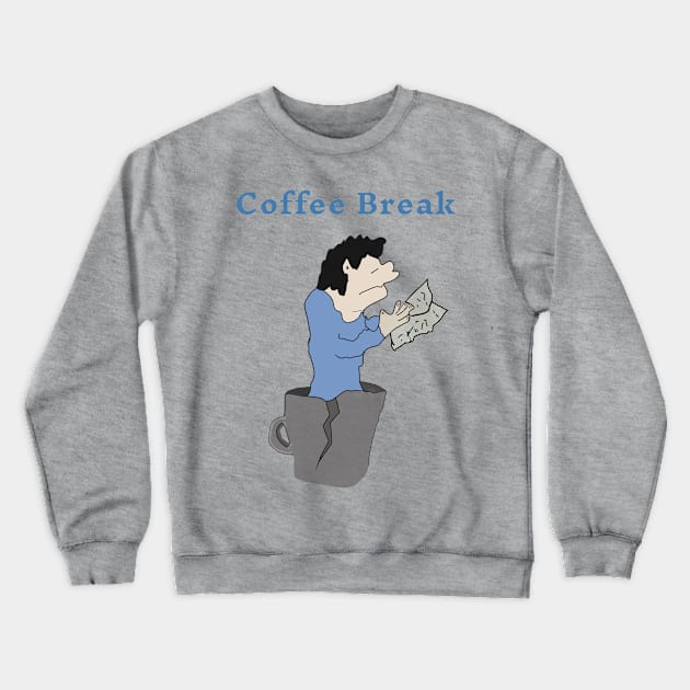 Coffee Break Crewneck Sweatshirt by abagold